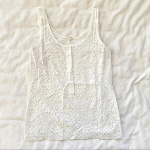 J. Crew White Lace Tank​